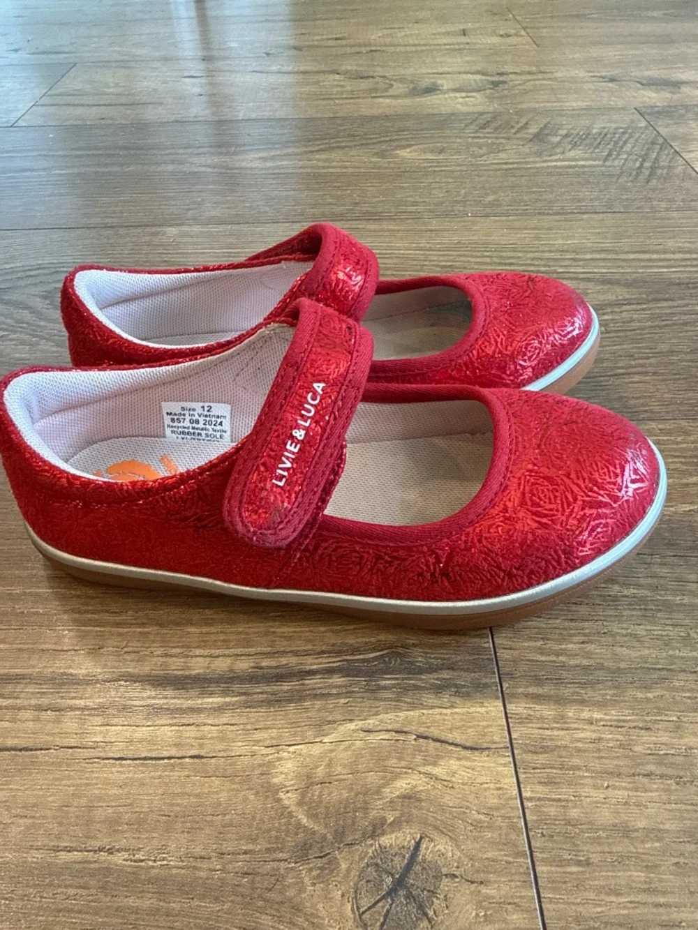 Livie and Luca Red Sparkle Mary Janes